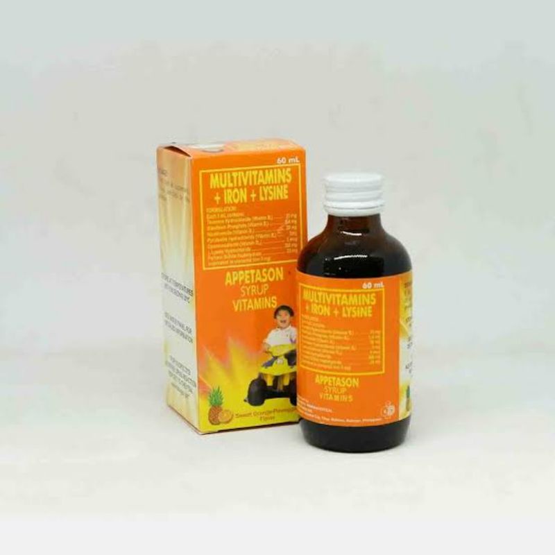 APPETASON 60ml Multivitamins + Iron + Lysine Shopee Philippines