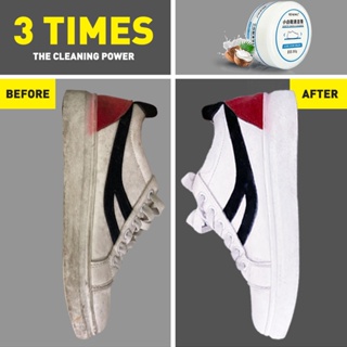White shoe cleaning cream leave-in remove yellow stains deodorant whitening cleaner shoe care