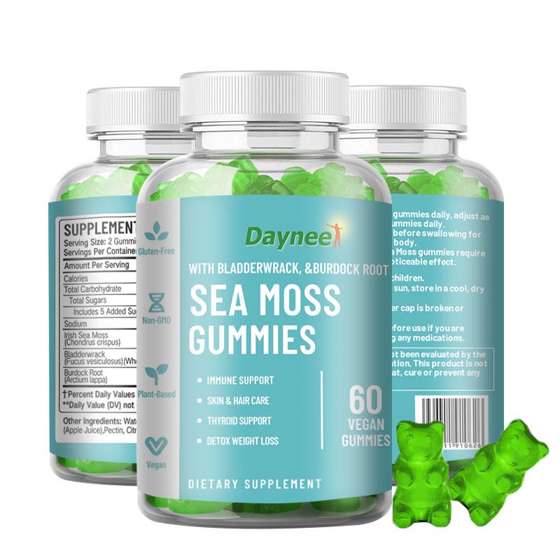 Daynee Organic Sea Moss Gummies Weight Loss Thyroid Health High
