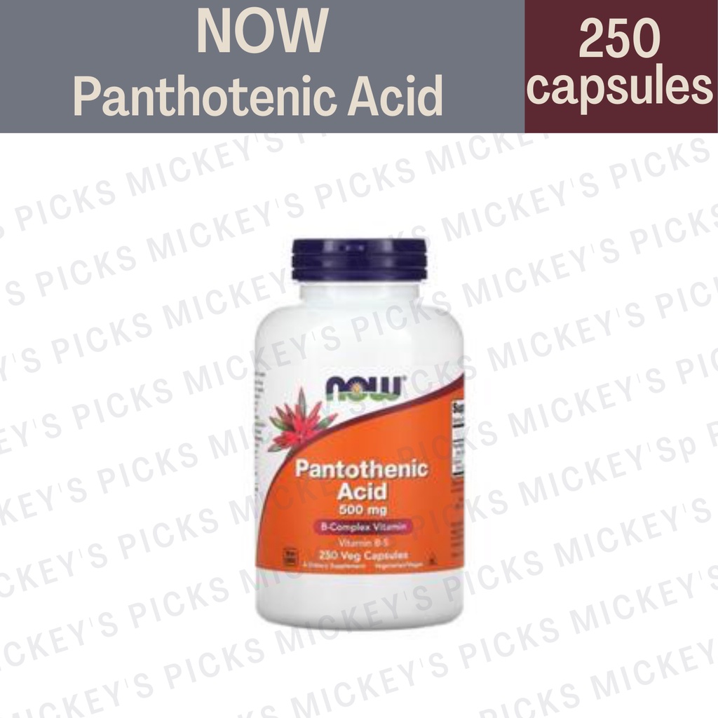 NOW, Pantothenic Acid, 500 mg, 250 Veg Capsules Shopee Philippines