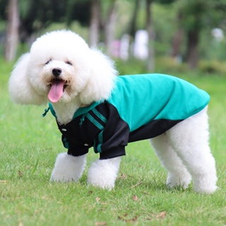 Striped Small Dog Pet Clothes Autumn Winter Sweatshirt New Style Hooded Wholesale Ready Stock