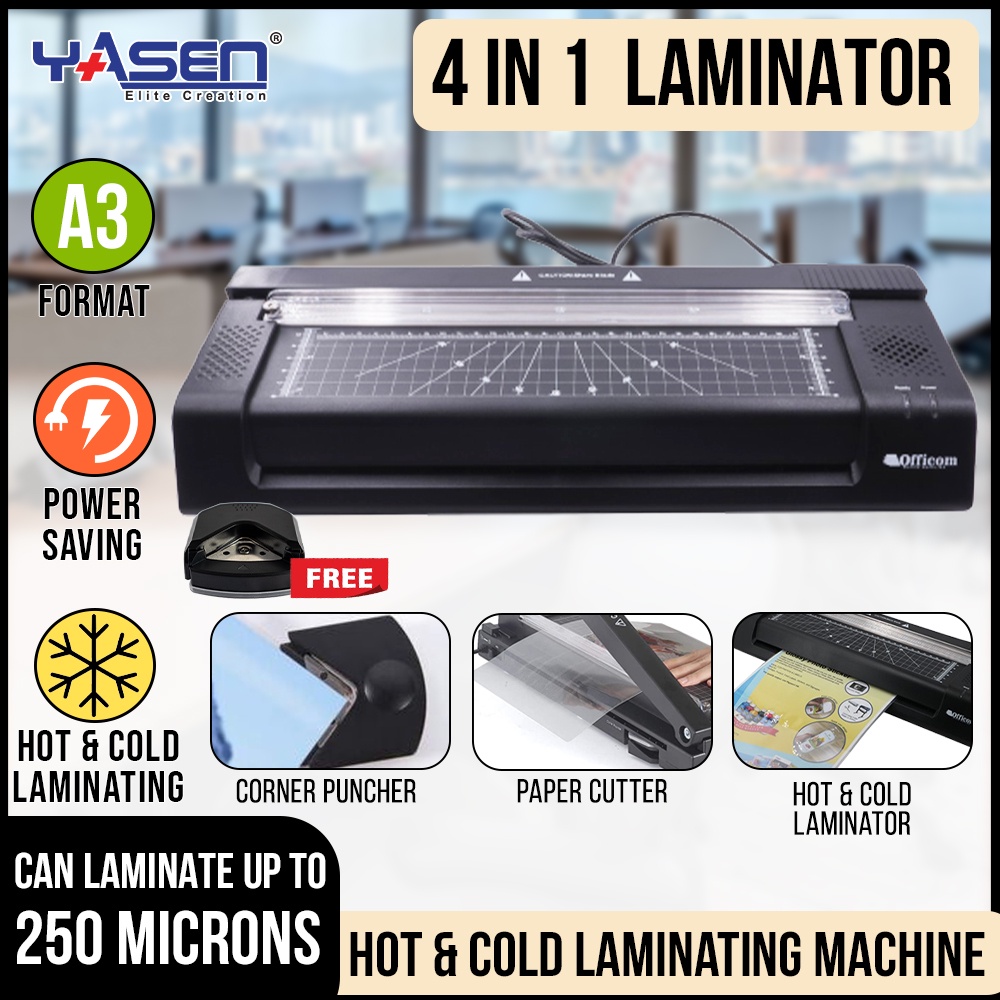 4 in 1 Laminator A3 Laminating Machine with 2 Roller System