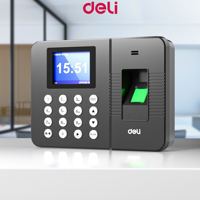 Deli Fingerprint Attendance Machine Fingerprint Recognition 2.4'TFT