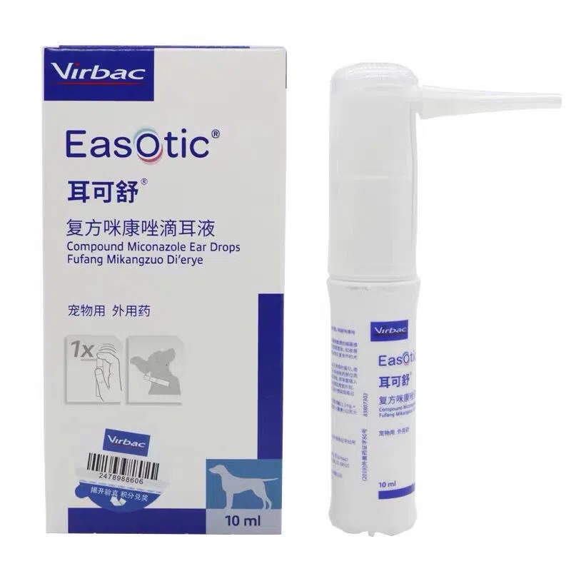 Virbac Easotic Compound miconazole ear drops Ear mites in pets with ear