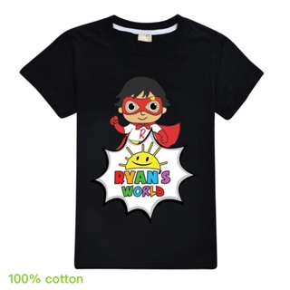 New Ryan Toys Review Cartoon Pattern Printing Kids 100% Cotton O-Ne T-Shirt Boys Summer Tee Shirt Tops Girls Clothes C #5