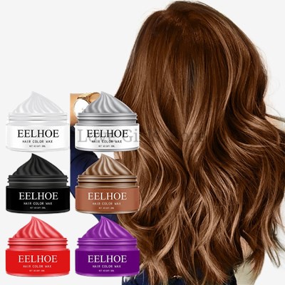 Hairsprayln stock►△Hair Coloring Dye Wax Styling Washable Natural Matte Hairstyle Strong Gel Cream