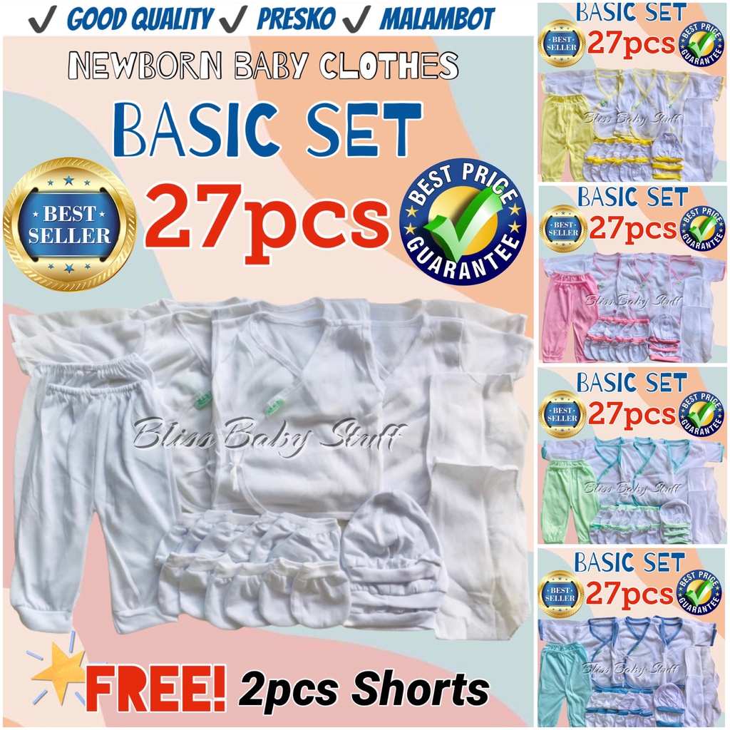 BEST SELLER!! 27pcs Basic Set Newborn Infant Baby Clothes Set
