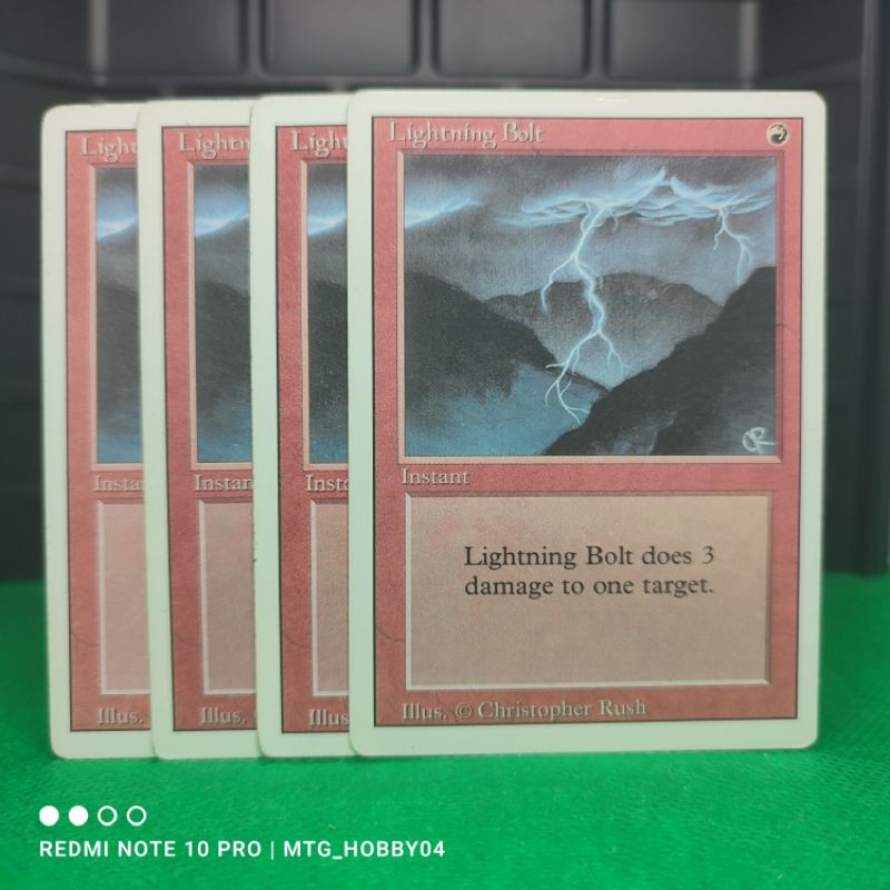 Lightning Bolt (1set) Revised - mtg vintage | Shopee Philippines