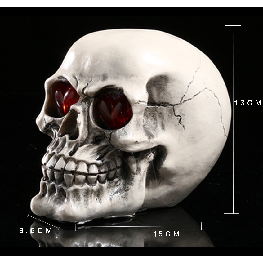 Resin skull Display LED Skull Crafts Personalized Office Decoration Halloween Decoration Teaching