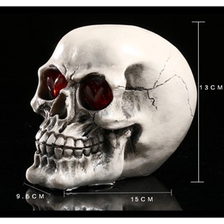 Resin skull Display LED Skull Crafts Personalized Office Decoration Halloween Decoration Teaching #2