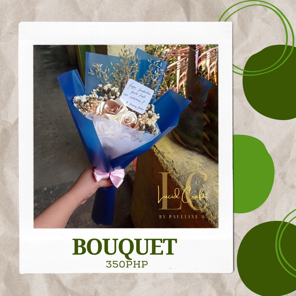 LUCIDCRAFTS II 3 Roses Bouquet with Dried Flowers Shopee Philippines