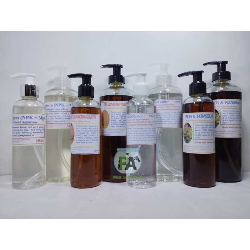 Aquarium Liquid fertilizer (by Ed Cruz) 500ml&250ml macro micro iron