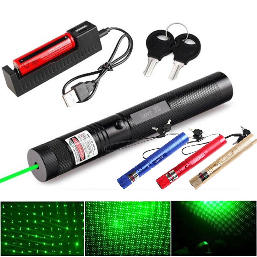 FORIOT USB Rechargeable Starry Sky Laser Flashlight Powerful Green