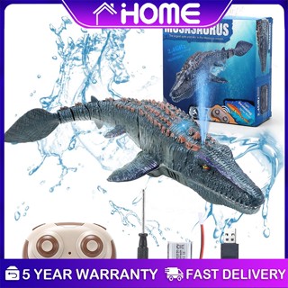 Remote Control Dinosaur For Kids Mosasaurus Diving Toys Rc Boat With Light Spray Water For Swimming