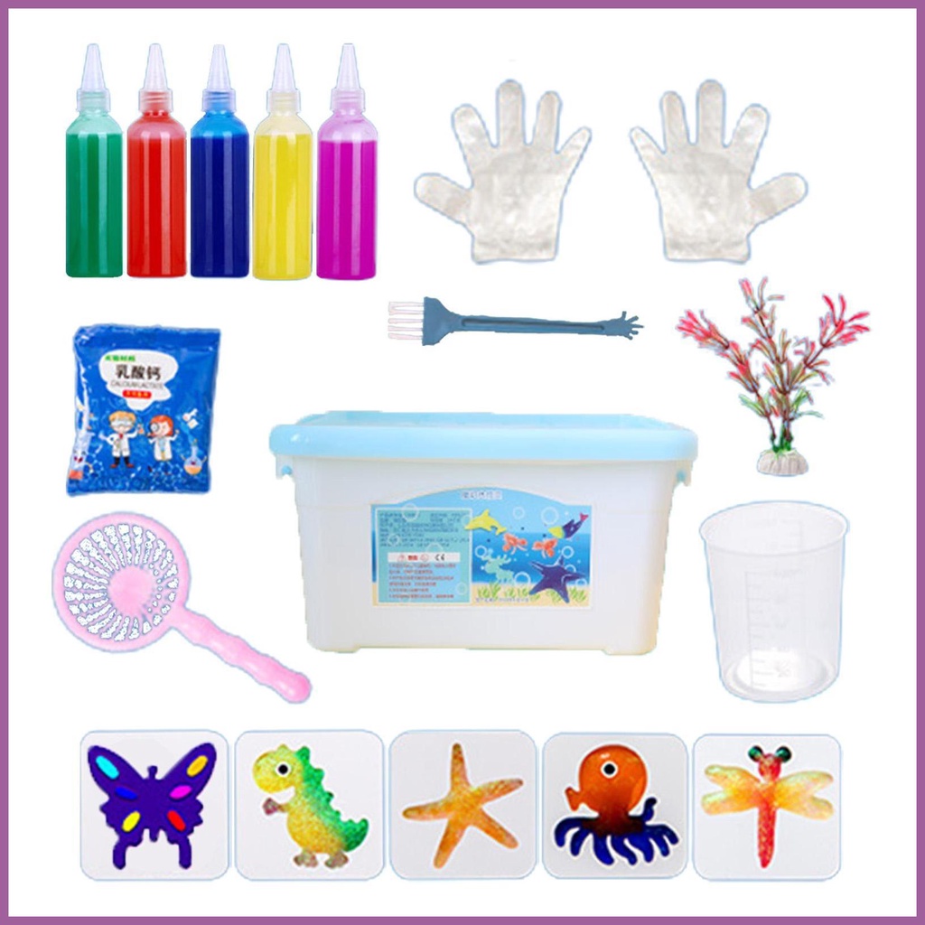 3D Gel Water Toys Magic Water Elf Toy Kit Colorful Marine Life Creature ...