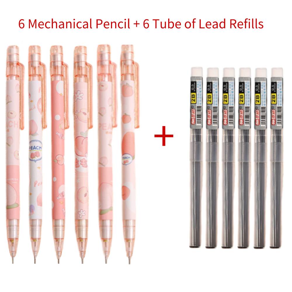 Mechanical Pencil Set Cute 2B Refillable Press Pencil With 0.5 mm