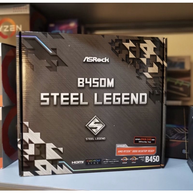 ASRock B450M Steel Legend MicroATX AMD AM4 Motherboard(Used, Opened