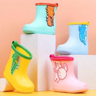 [HOGA] Kids Rain Boots for Girls Boys Non-slip Children Rubber Rain Shoes Cartoon Waterproof #4