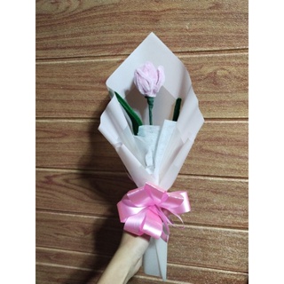 Aesthetic Pink Tulip Bouquet made out of FUZZY WIRE | Shopee Philippines