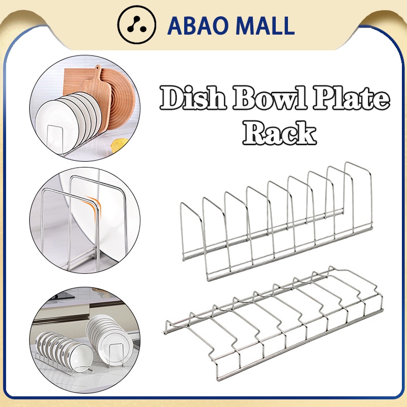 Stainless Steel Dish Bowl Plate Rack Singlelayer Table Top Dish Drainer Rack Bowl Dish Drying