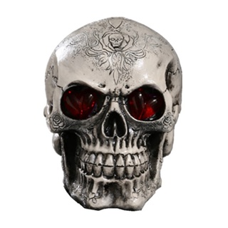 Resin skull Display LED Skull Crafts Personalized Office Decoration Halloween Decoration Teaching #1