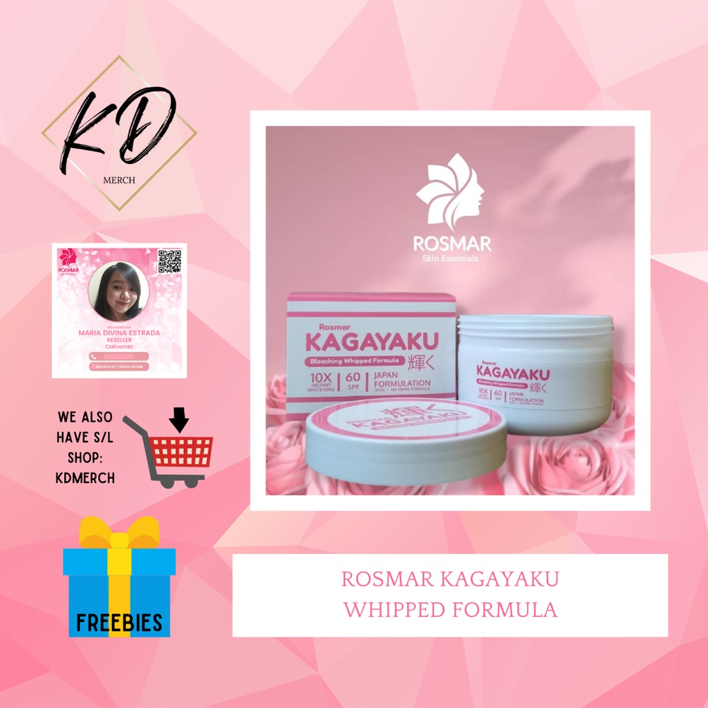 Rosmar Kagayaku Bleaching Whipped Formula (ONHAND WITH FREEBIES) Shopee Philippines