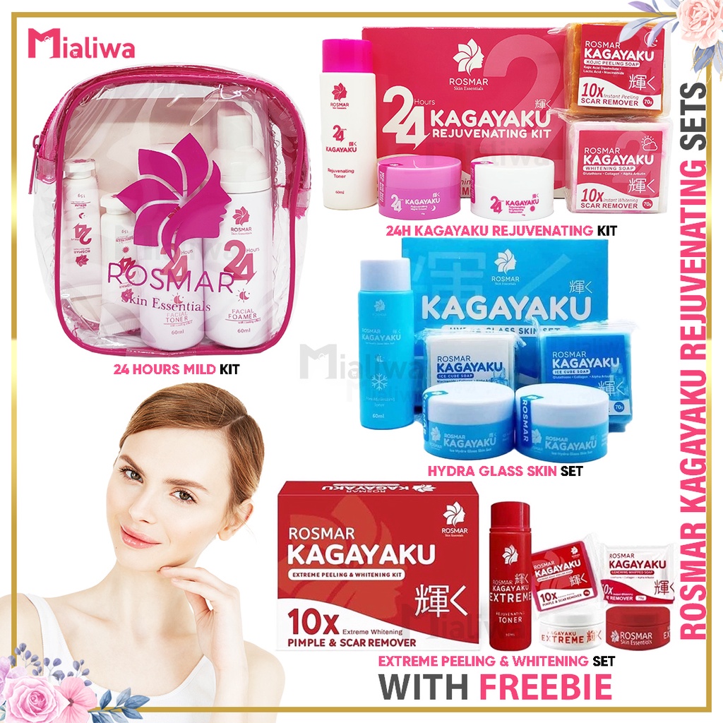 Rosmar 24 Hours Kagayaku Rejuvenating Set Mild Kit Hydra Glass Skin