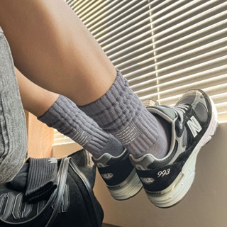 Men's 100% Cotton Solid Colours Socks Creative Street Large Size Trendy Hip Hop Long Socks
