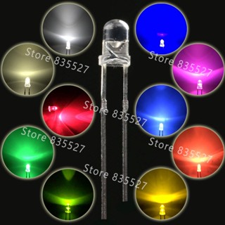 ▥1000pcs/lot 3MM F3 Kit Mixed 10 colors: White/Warm white/Red/2 Green/Blue/Pink/Purple UV/Orange/Ye #1