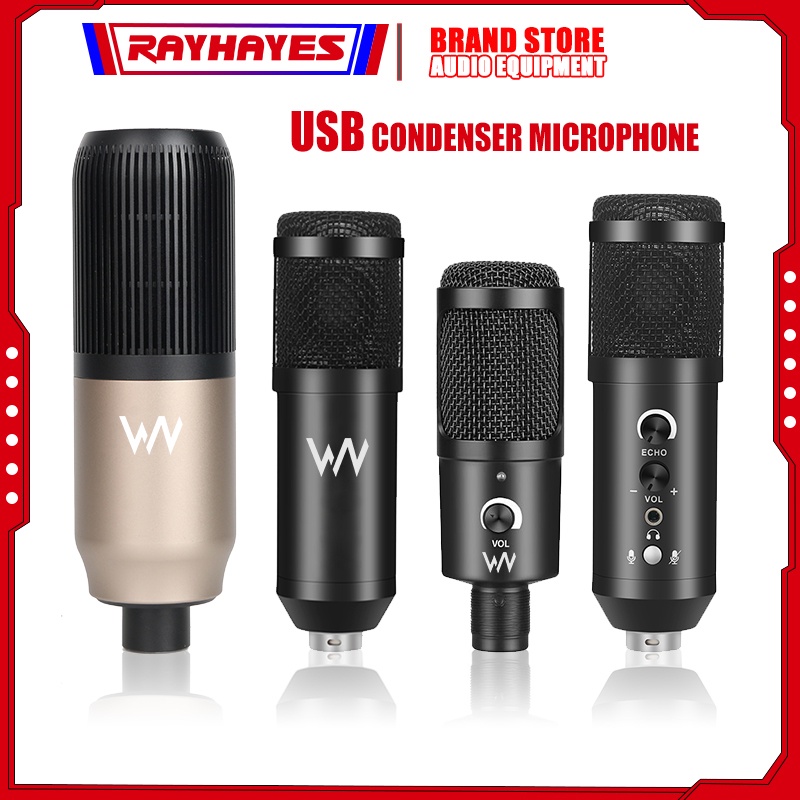 USB Microphone Condenser RayHayes BM1113 With Stand For Laptop Singing Recording Studio