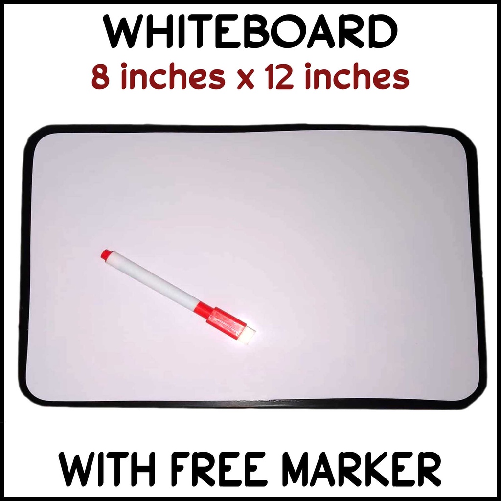 Whiteboard Set with free marker (small 8x12 inches) Shopee Philippines