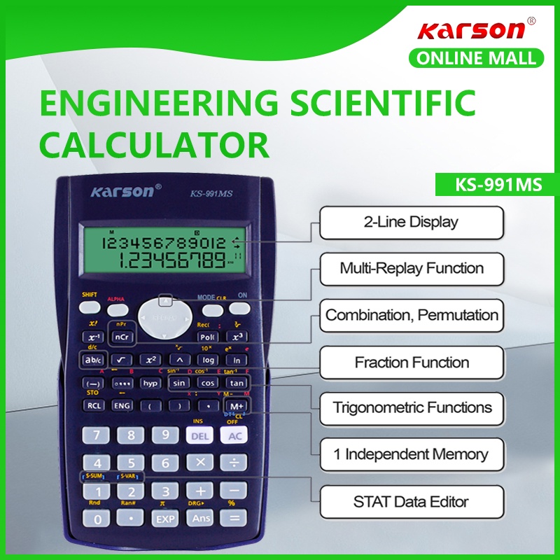 KARSON Scientific Calculator Multiple Modes Math Calculator Student ...