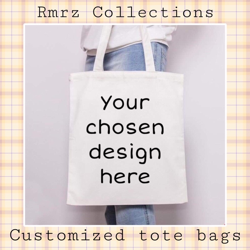 Customize Canvas Tote Bag Katsa Bag A4 SIZE PRINT Shopee Philippines