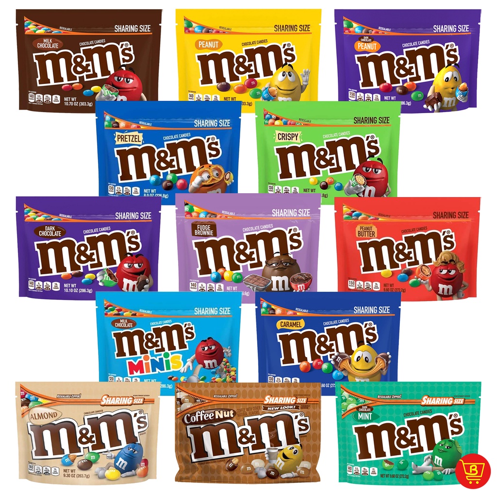 M&M's Chocolate Candy, Sharing Size (Different Flavors) Shopee