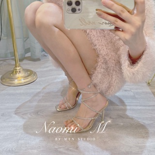 Naomi Miner Moon God's Garden Rhinestone Fairy Cross Strap Goddess Crystal Shoes Stiletto Heel Sandals #1