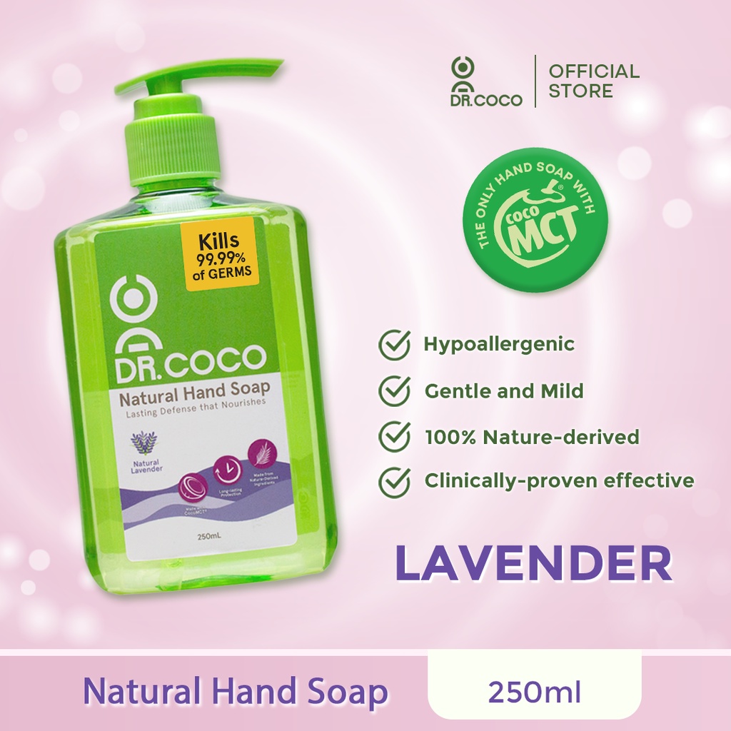 DR. COCO Antibacterial Natural Hand Wash Soap Natural Lavender 250ml