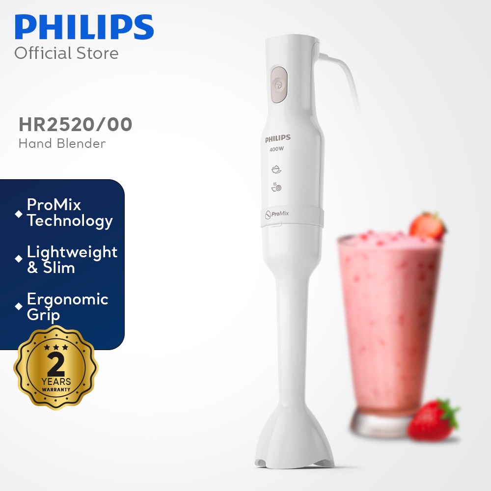 Philips ProMix Hand Blender [HR2520/00] 400W, Lightweight and Compact