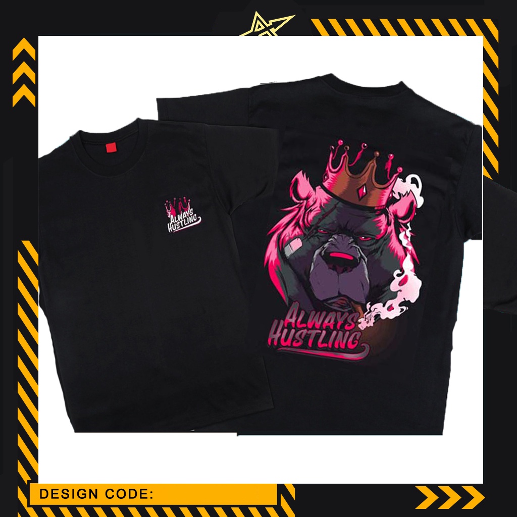 Vinyle tee Hustling  Design Graphic Printed Tees Black Tshirt over size t shirt for men #8