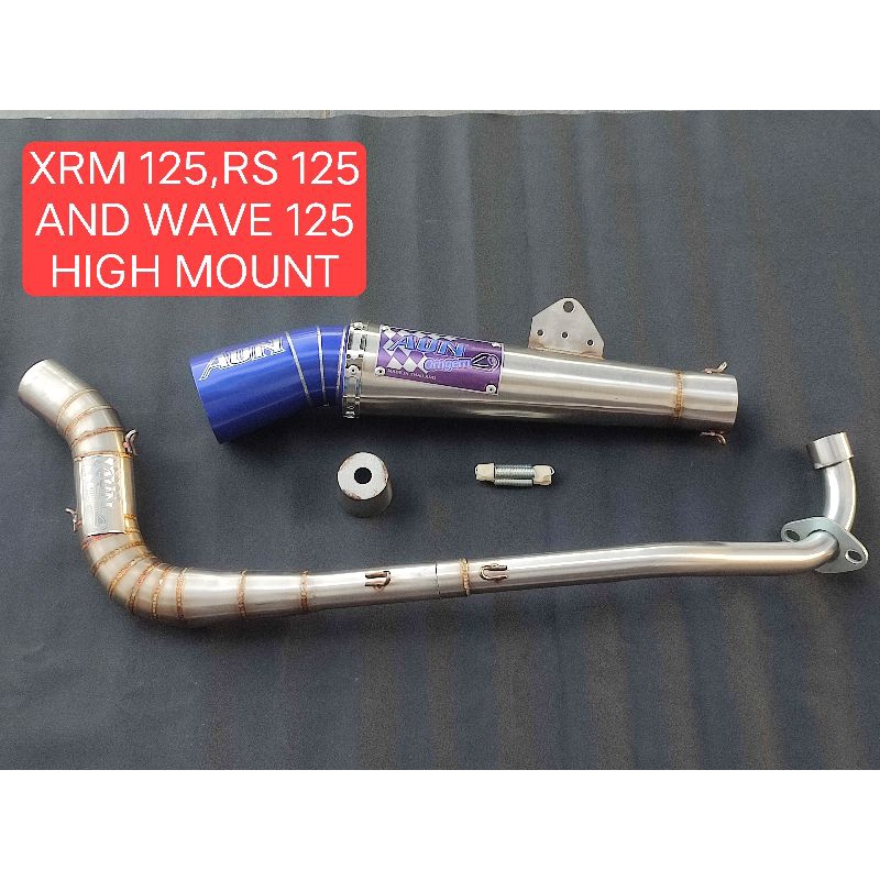 AUN REPLICA OPEN PIPES XRM 125,RS 125 AND WAVE 125 HIGH MOUNT W/ FREE