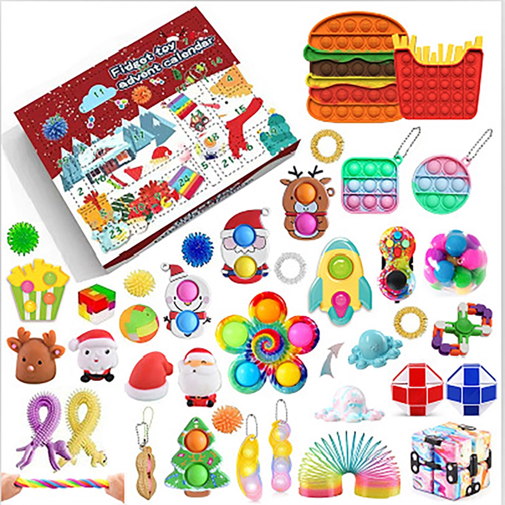 Fidget Advent Calendar 2023,24DAYS Christmas Countdown Calendar Sensory