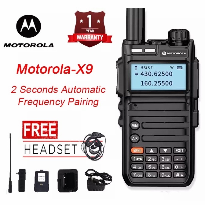 Motorola X9 Handheld Microphone Two Way Radio Waterproof Walkie Talkie
