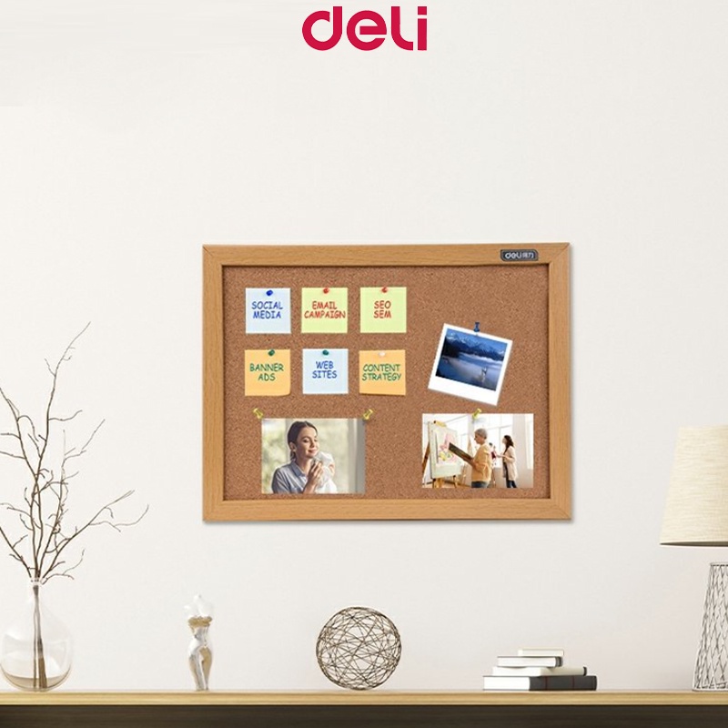 Deli Bulletin Board Wall Corkboard Wooden Office Cork Board With Frame  School Office Supplies | Shopee Philippines