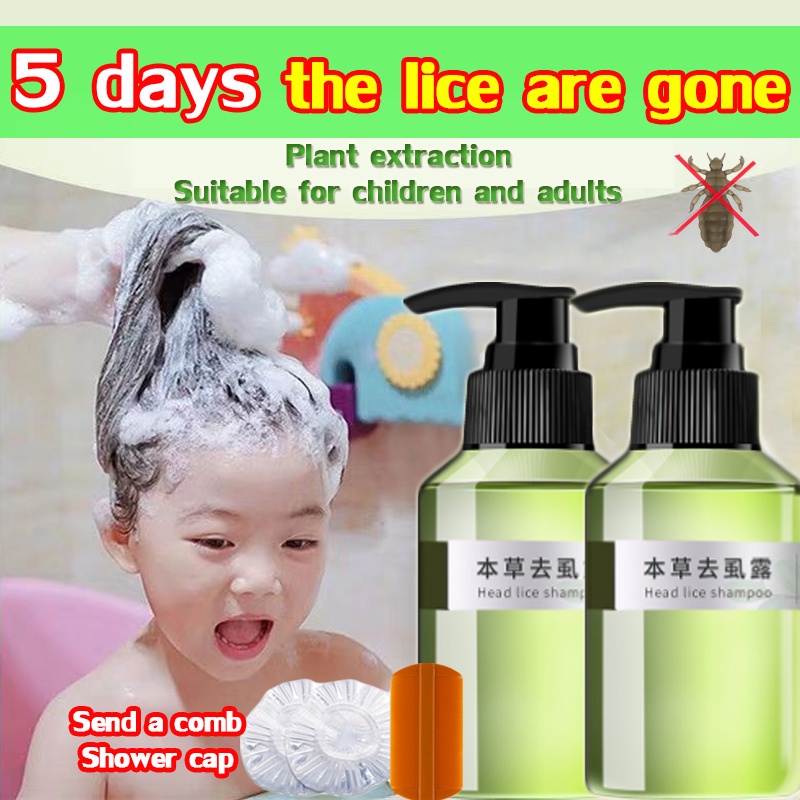 lice removal shampoo 100ml Free shower cap grate comb kuto and lisa