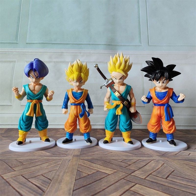 YCH toys trunks Goku super saiyan son goten action figure 4in1 set 20cm