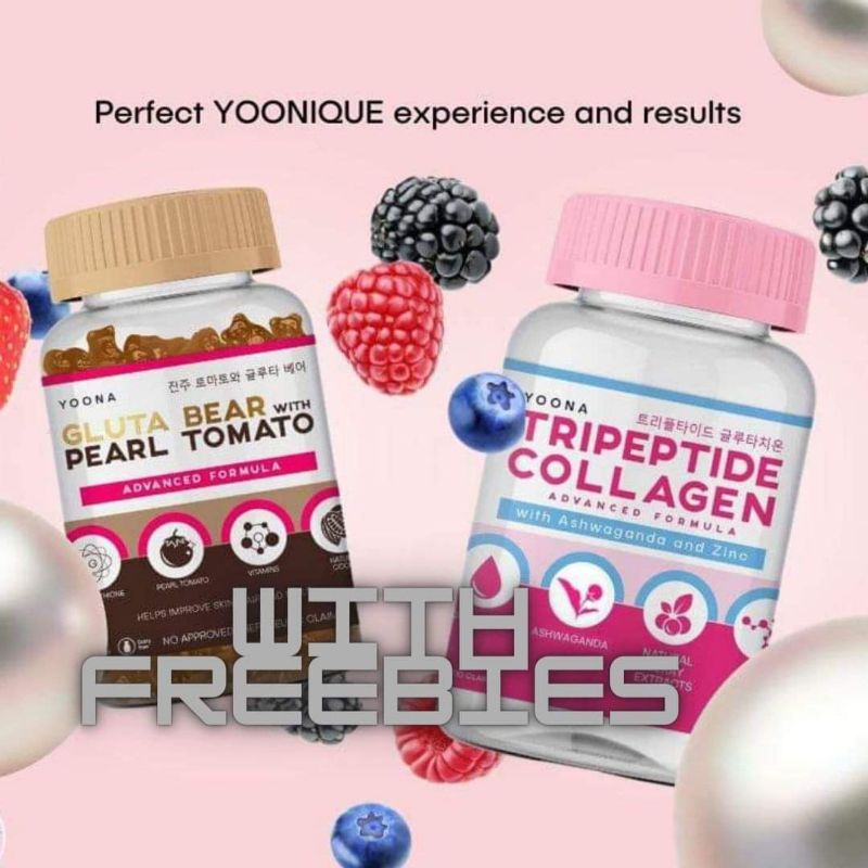 WITH FREEBIE! YOONA Tripeptide Collagen Gummy Bears with Ashwagandha l ...