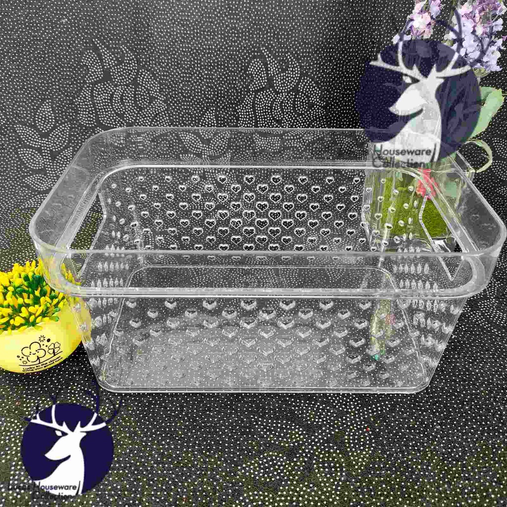 FRIDGE & PANTRY BIN STACKABLE CLEAR ACRYLIC BIN CRYSTAL CLEAR ACRYLIC