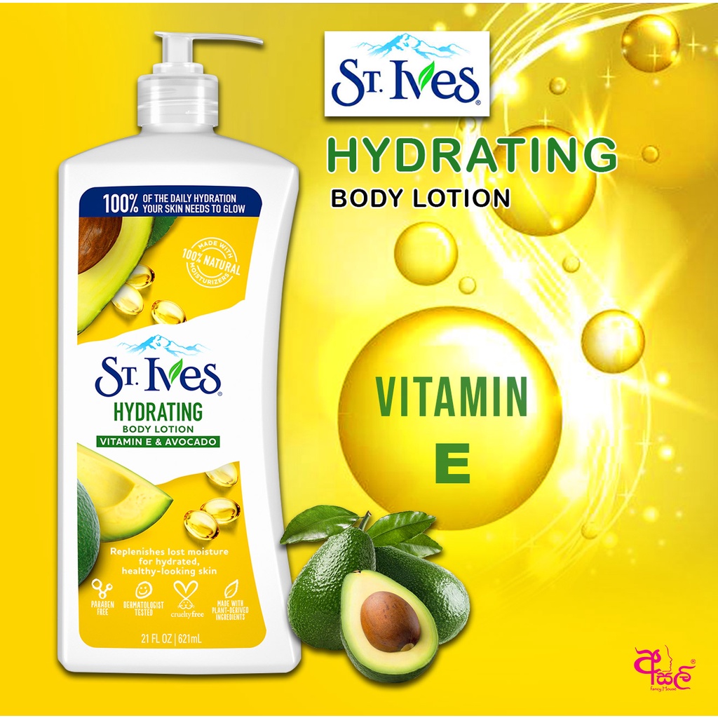 St. Ives Hydrating Vitamin E And Avocado Body Lotion 100 Natural