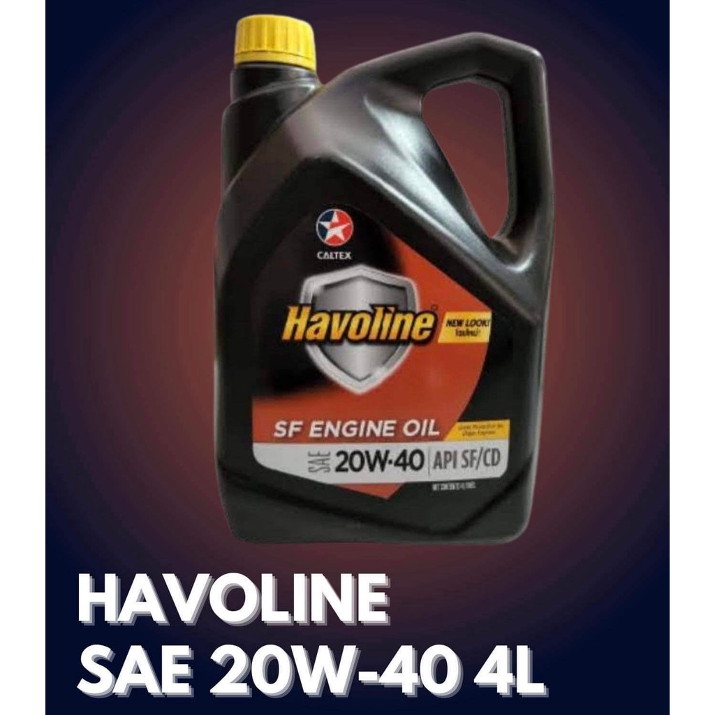 Havoline SF Engine Oil SAE 20W40 4Litre | Shopee Philippines