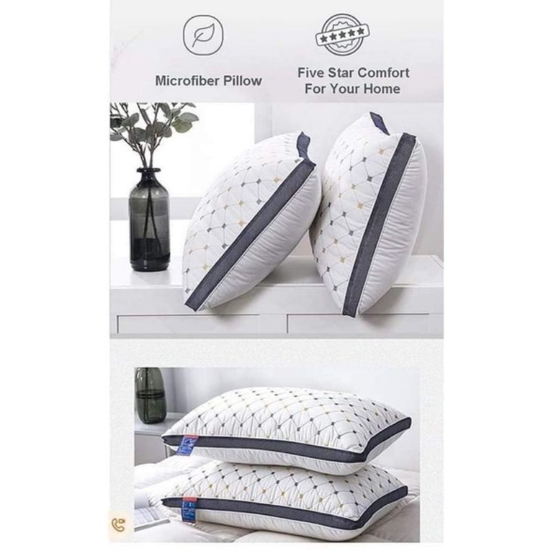 Original Luxury HILTON Hotel Pillow 1000 Grams Double Lining 3D