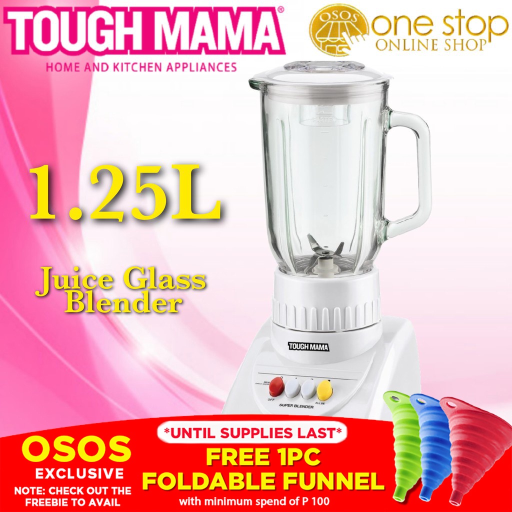 Tough Mama NTMBG3 Juice Glass Blender 1.25L (White) *OSOS* Shopee